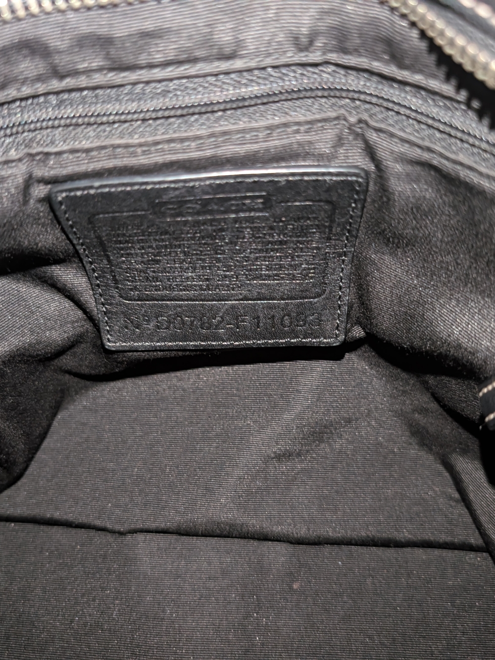 Coach Black Leather Soho Tote #F11093 - Picture 5 of 6